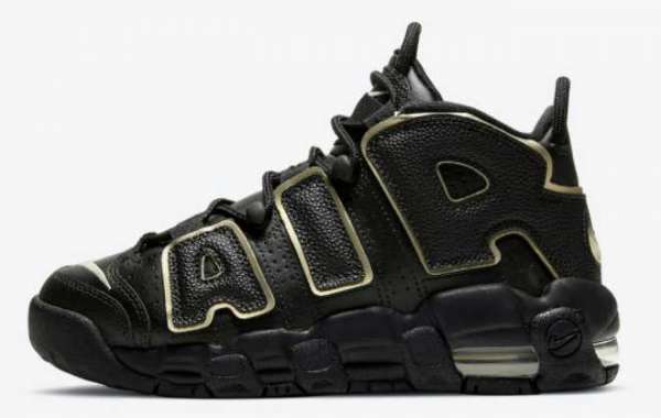Ladies Nike Air More Uptempo GS “Black Gold” DD3038-001