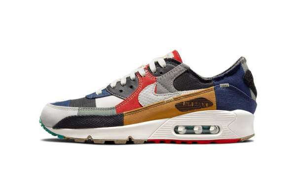 Latest 2021 Nike Air Max 90 “Scrap” Lifestyle Shoes