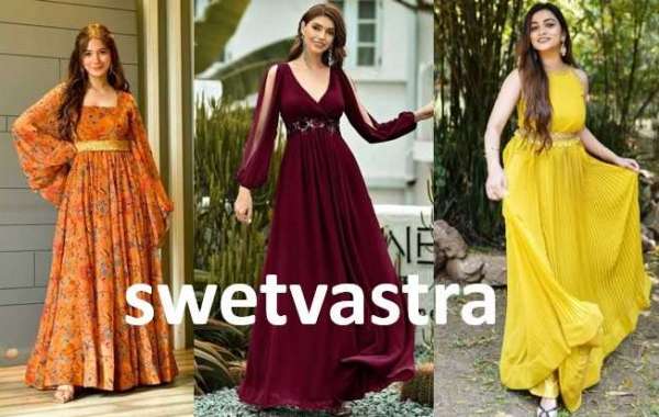 Discover the Latest designer gown for ladies for Women in India at Swetvastra